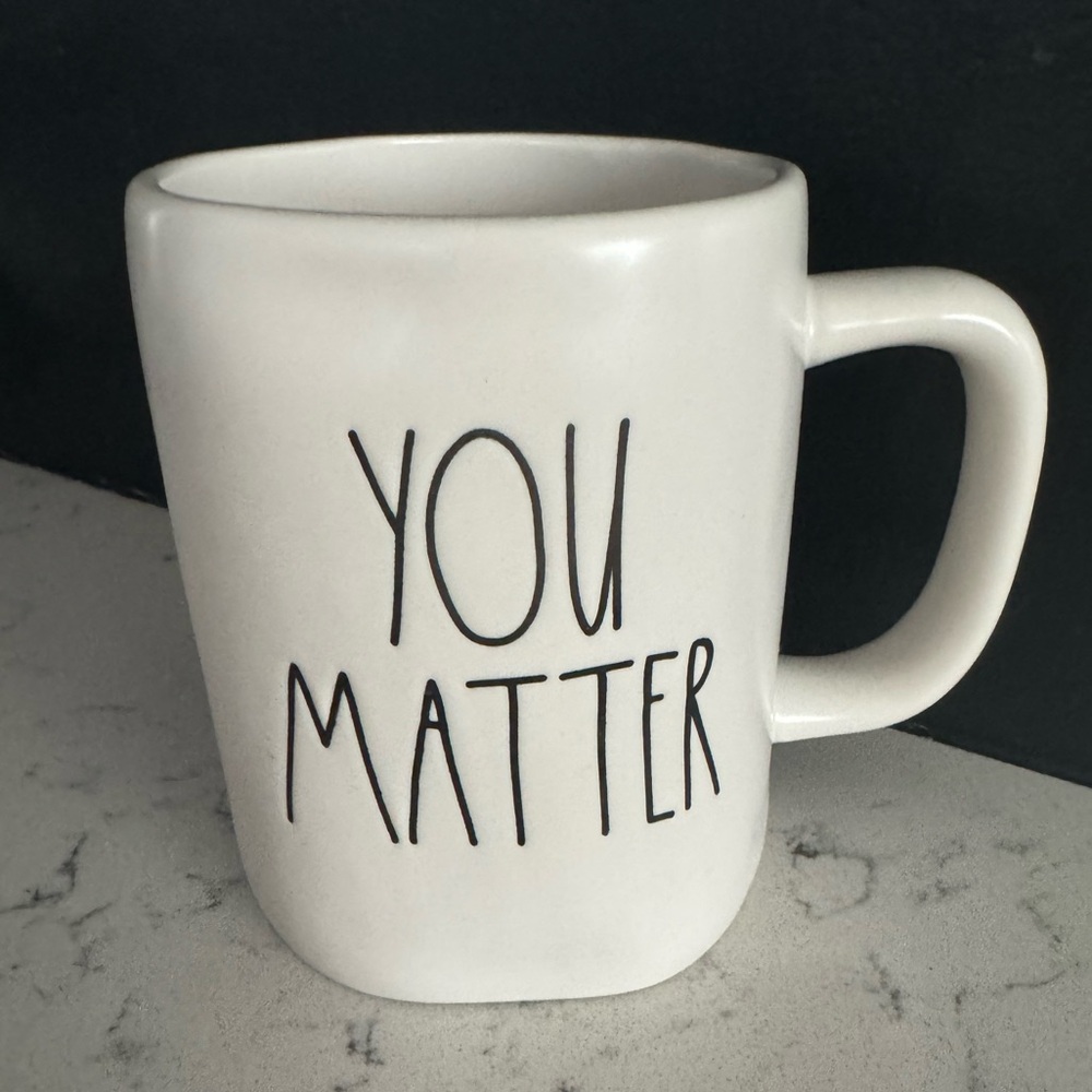 Rae Dunn White Ceramic Mug You Matter Mug
